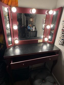 Vanity with chair