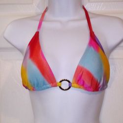 NWT No Boundaries Jelly Tie Dye Bikini Top Size Large 