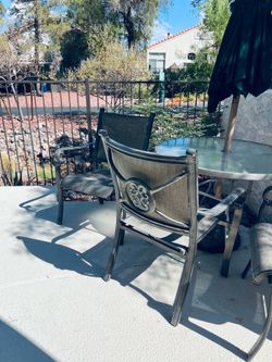 Set of 3 Metal Patio Chair s