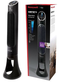 Honeywell QuietSet 8 Speed 40 in H Whole Room Tower Fan with Oscillating and Timer New Scratch and Dent