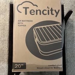 Tencity 20" Air Bed, Extra Firm, Quilted Topper, 3 Min Inflate, Home or Camping