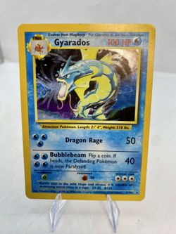 Pokemon Gyarados 1999 Base Set 6/102 Holo Unlimited - MP