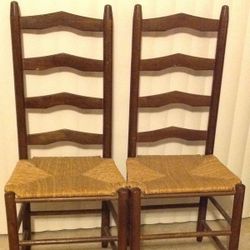 Wooden Lattice Back Chairs