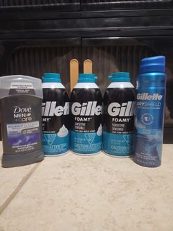 Mens shaving cream and deodorant
