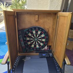 Dart Board And Custom Wood Case