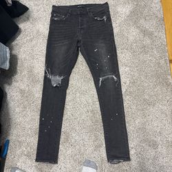 Dark grey purple jeans 