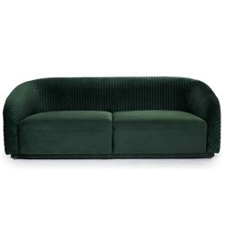 FOREST GREEN VELVET SOFA