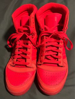All red Adidas size 11 1/2