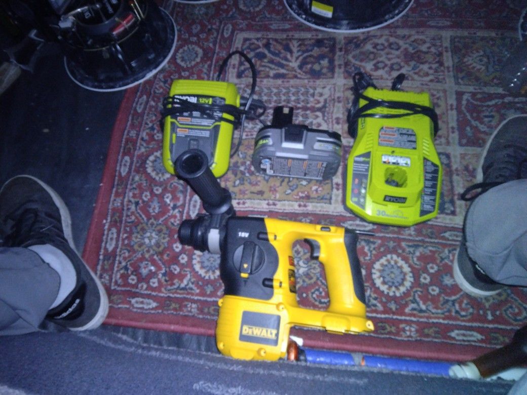 Like New Only Been Used 1 Time For The Charger And Battery But The Rotary Hammer Is New Selling Everything For $250