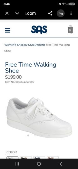 NEW in box SAS "Freetime" white 9 W ladies walking shoes for elderly