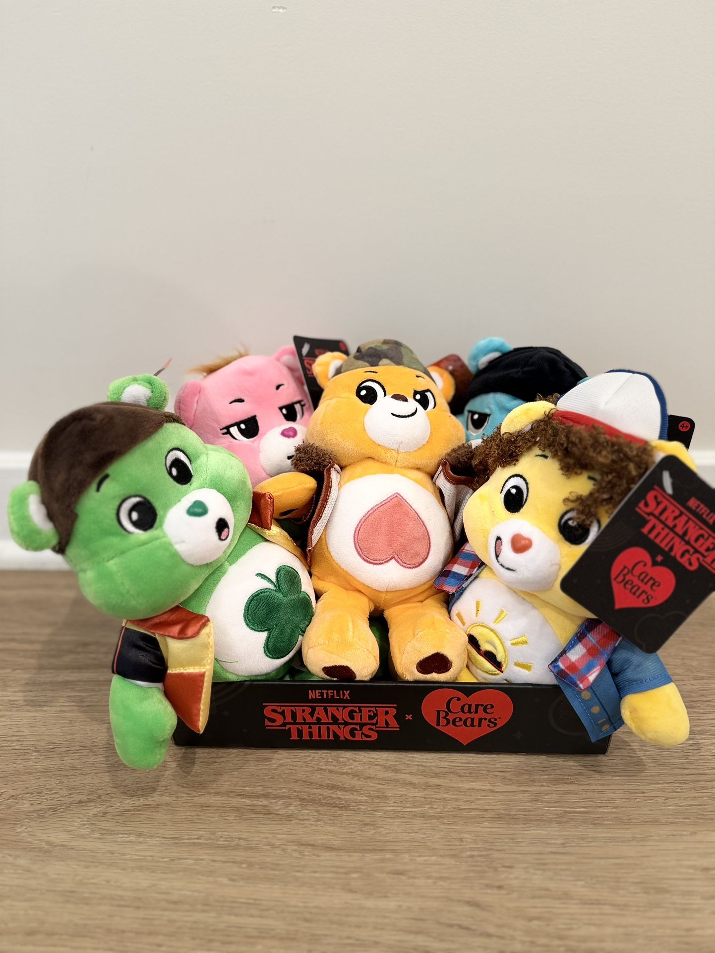 Netflix Care Bears x Stranger Things Fun Size 9" Plush SET of 5 - IN HAND!!
