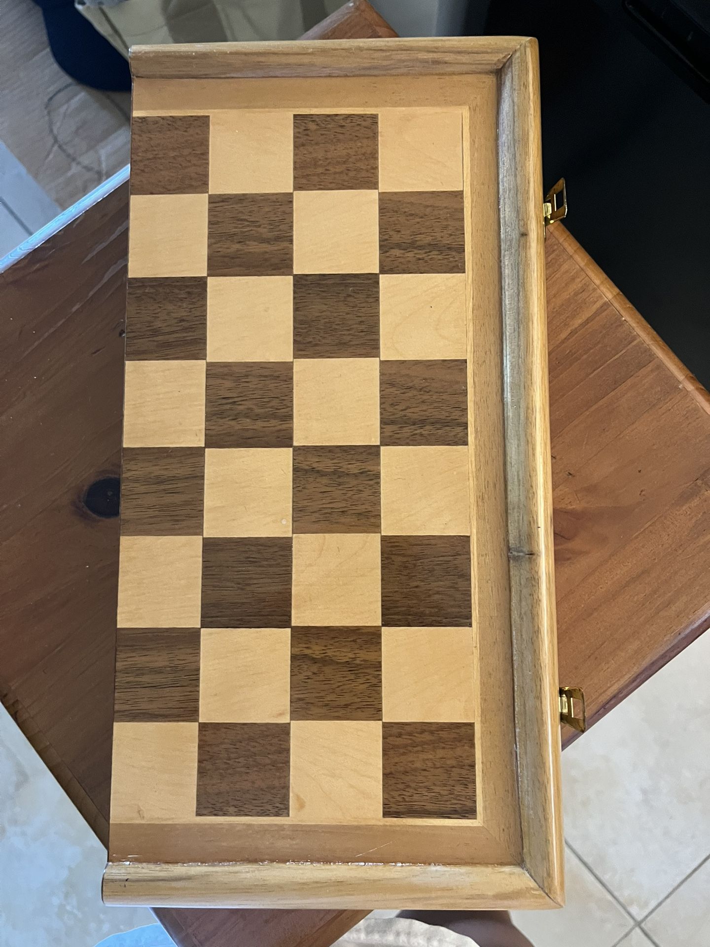 Chess Set Board Games for Adults: Handmade Walnut Wooden 14"
