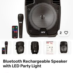 Bluetooth Rechargeable Speaker with LED Party Light