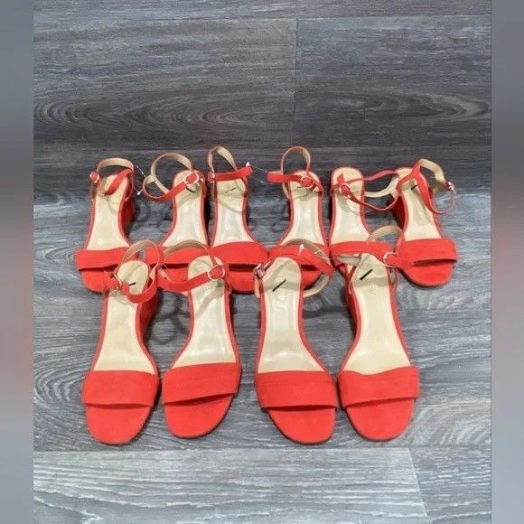 NEW J Crew Designer Elegant Red Wedge WomenSandals Stiletto Heels 7.5 8 8.5