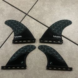 Quad surfboard fins