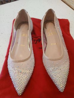 Christian Louboutin Follies Strass Ballerina Flats Size 6