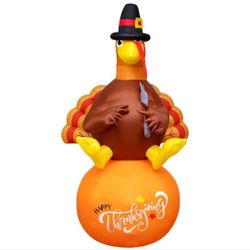 7ft Inflatable "Happy Thanksgiving" Turkey Lawn Inflatable
