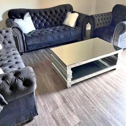 Tufted Living Room Set 