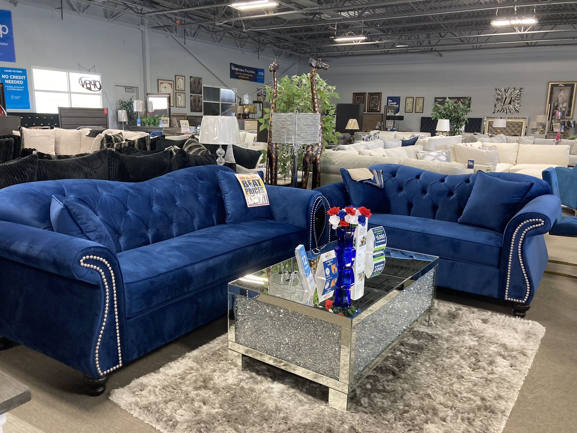 Blue Royal Sofa Loveseat 💙✨ $2099