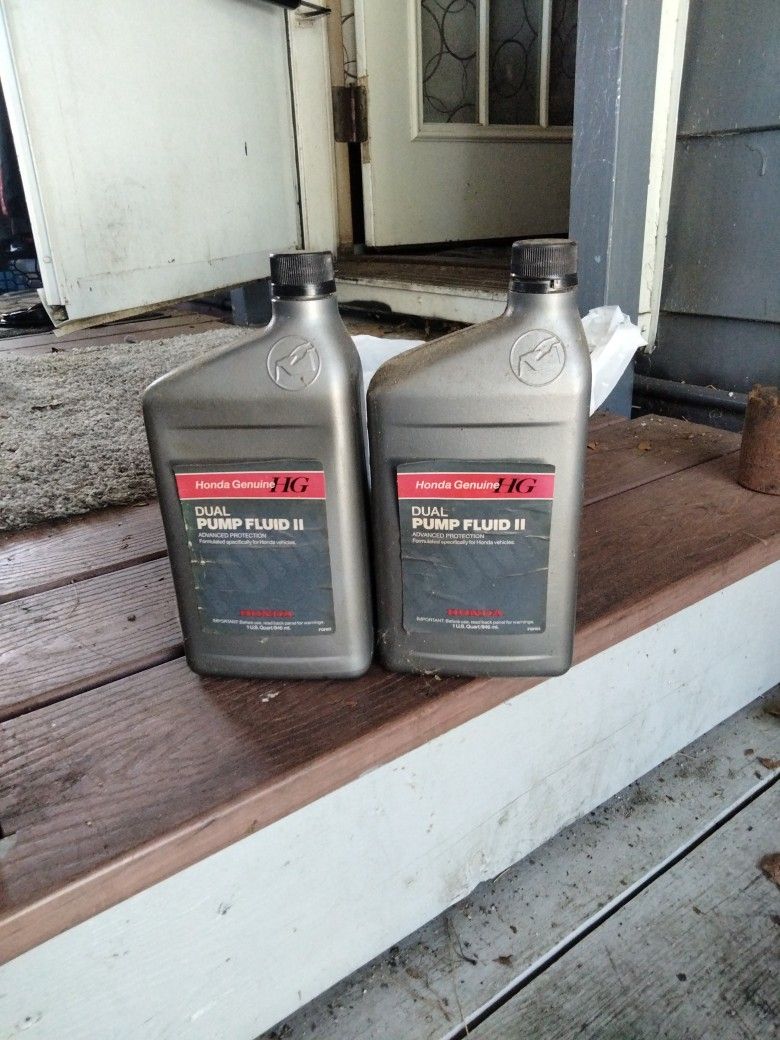 1 And 3/4 Quarts Of Honda Duel Pump Fluid
