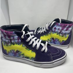 Vans Purple Hi - Tops Tye Dye SZ 8.5 Men’s / 10 Woman’s Skateboard Shoes Mysterioso!