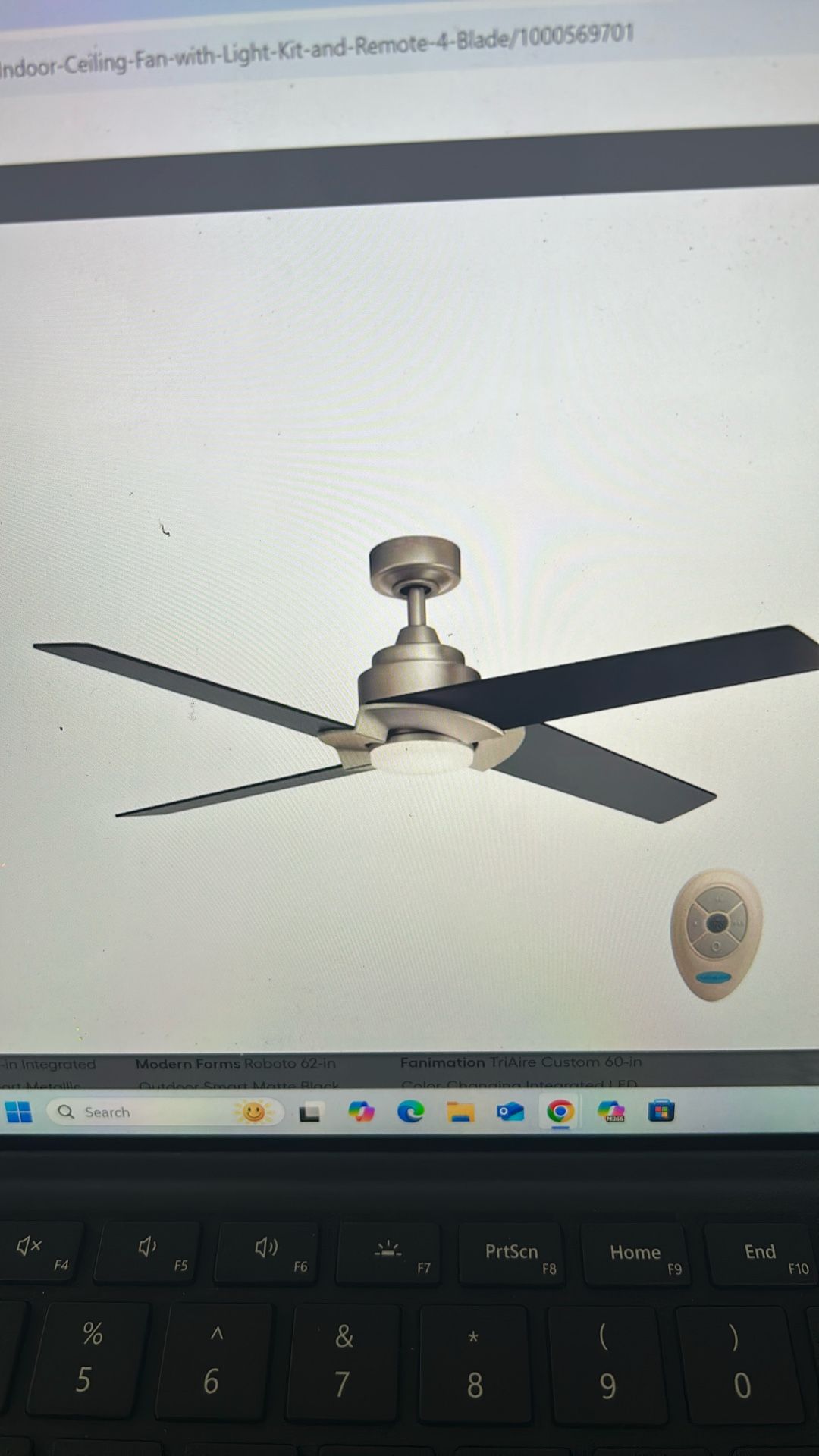 Kicker Malay 52-in Brushed Nickel Integrated LED Ceiling Fan With Light and Remote