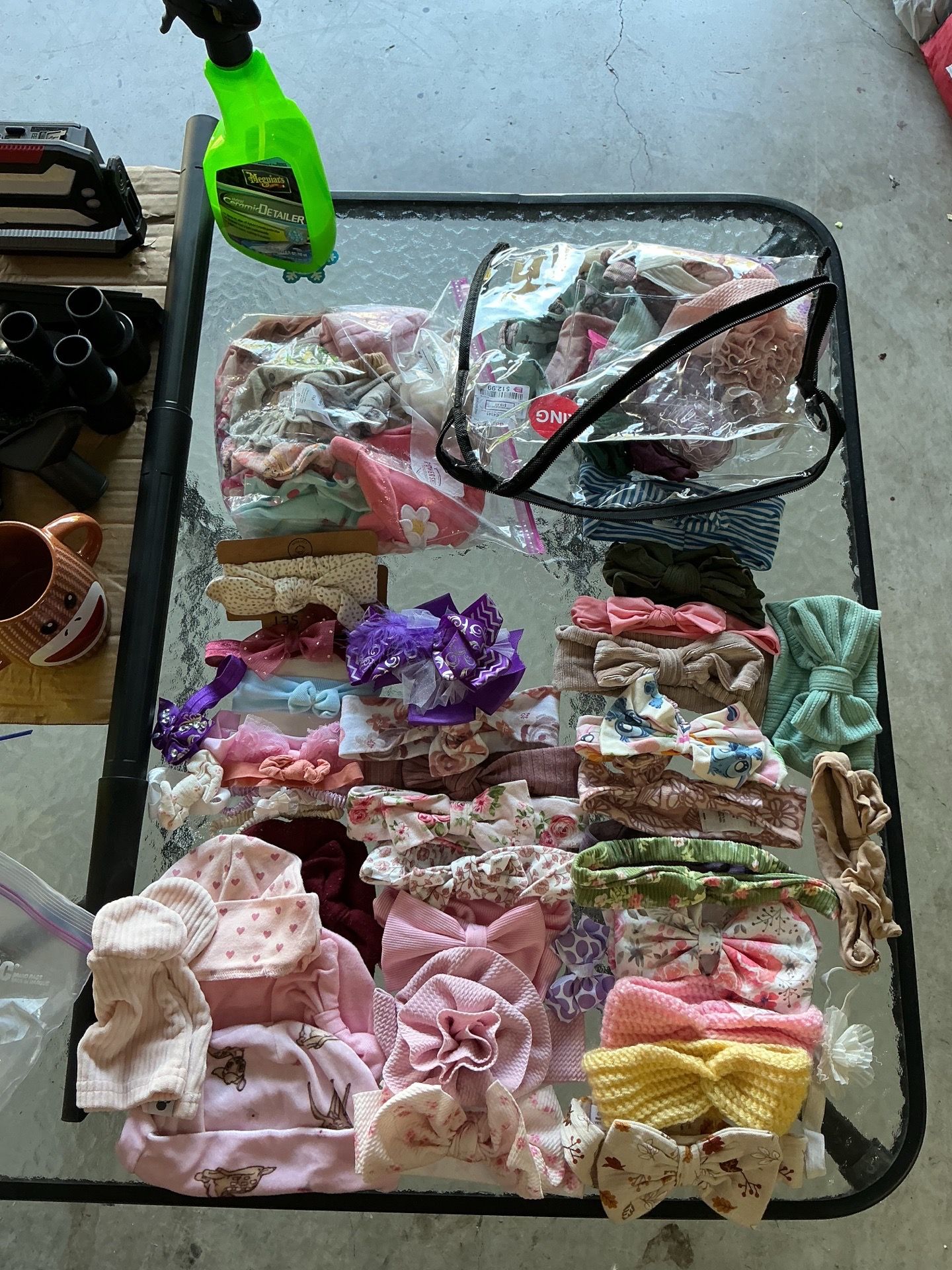 Baby bows and hats