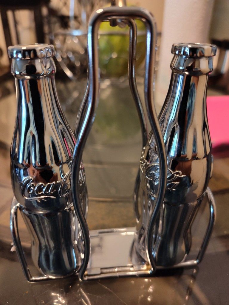 1998 Coca-Cola Salt And Pepper Shaker I Believe They Are Stainless Steel