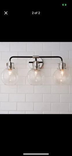 Black And Chrome Vanity Light