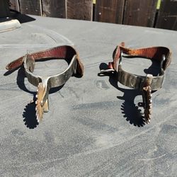 Antique North And Judd  Cowboy Spurs Anchor Marking