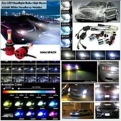 Hid lights and led light kit -any bulb luces size - h11 9006 h13 9012 h4 9007 h1 9004 h7 9008 h10 9005 gmc
