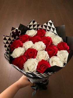 Soap flower arrangement