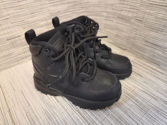 New Nike Manoa All Leather Black Toddler Boots - Size 8C - No Box