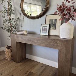 Alder Hardwood Waterfall Console Table