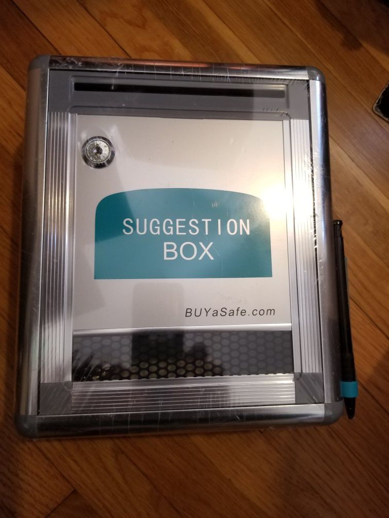 Suggestion Box with lock/key