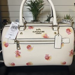 (NWT) Coach Rowan Satchel Handbag | Pop Floral Print