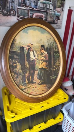 Rural Courtship Oil Painting