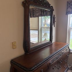 Bedframe + Dresser W/ Mirror