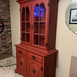 Antique 2 Piece China Hutch