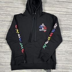multi-colored chrome hearts hoodie