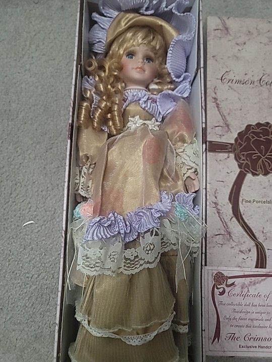 crimson collection porcelain doll