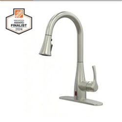 Glacier Bay Marcie Single-Handle Integrated Pull Down Touchless Kitchen Faucet in Stainless Steel