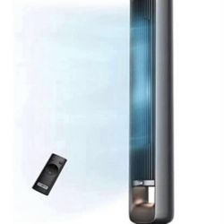 Tower Fan, Paris Rhône 28dB 90° Oscillating Fan with DC Motor, 12 Speeds, 4 Modes, Night Light, 12H