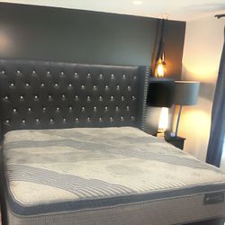 King Bed With Mattress And Box spring 