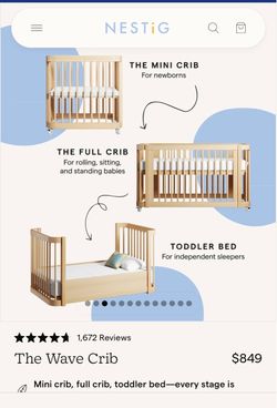 Nestig 3 in 1 crib - GREAT PRICE