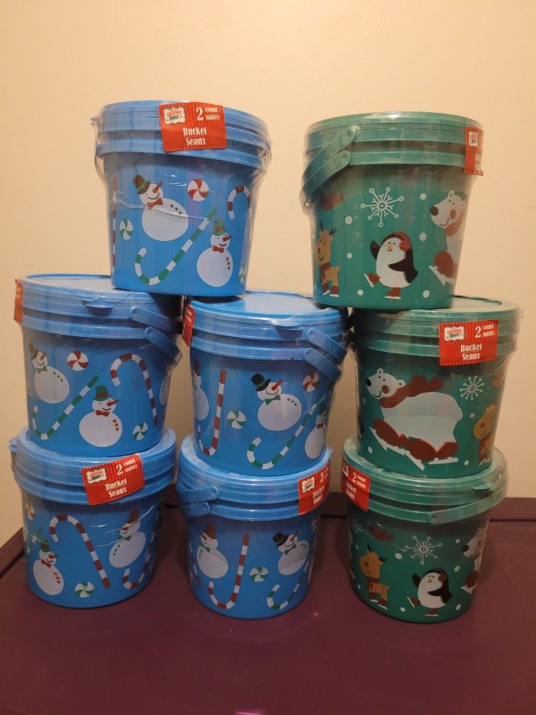 Winter/Christmas Themed Buckets.