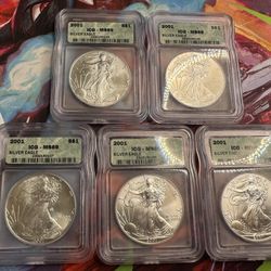 American silver Eagles Graded