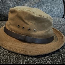 ✅ FILSON Tin Cloth Packer Hat MADE IN USA Size L