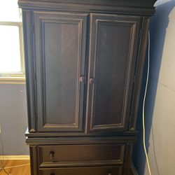 Espresso Wood Armoire 