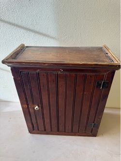 Antique Beadboard Jelly Cupboard / Hanging Wall Cabinet – Vintage Primitive